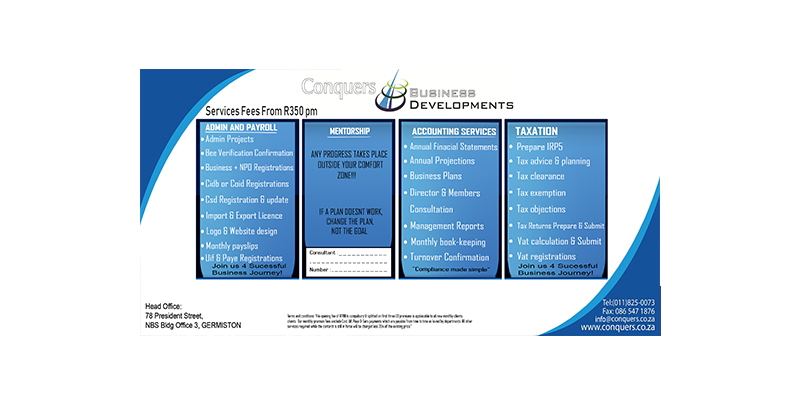 Conquers Business Development